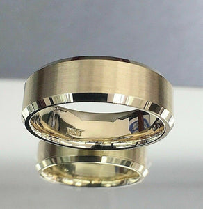 Men's Brushed 14K Yellow Gold Wedding Band Comfort Fit Size 11.5 7 MM