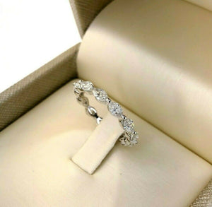 1.80 Carat Marquise Diamond East West Eternity Wedding Anniversary Ring 18K Gold