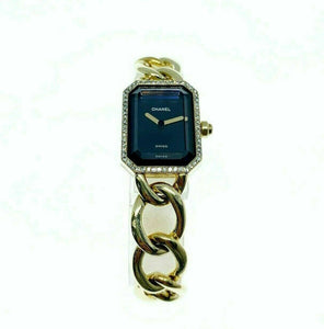 Rare Chanel Premier Solid 18K Yellow Gold 26 x 20 MM Watch Factory Set Diamonds