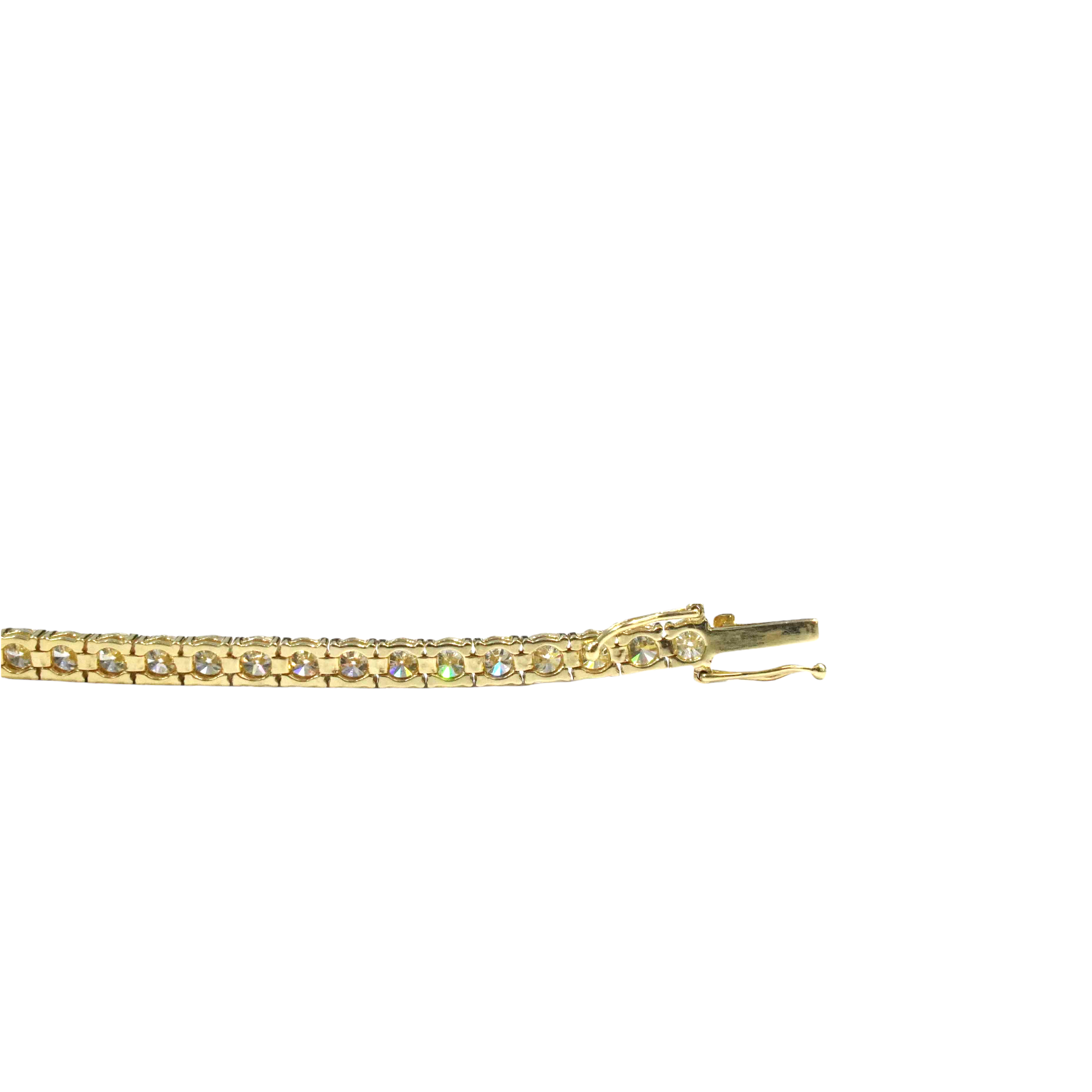 Diamond Tennis Bracelet Round Brilliant 10.67 tcw in 18K Yellow Gold