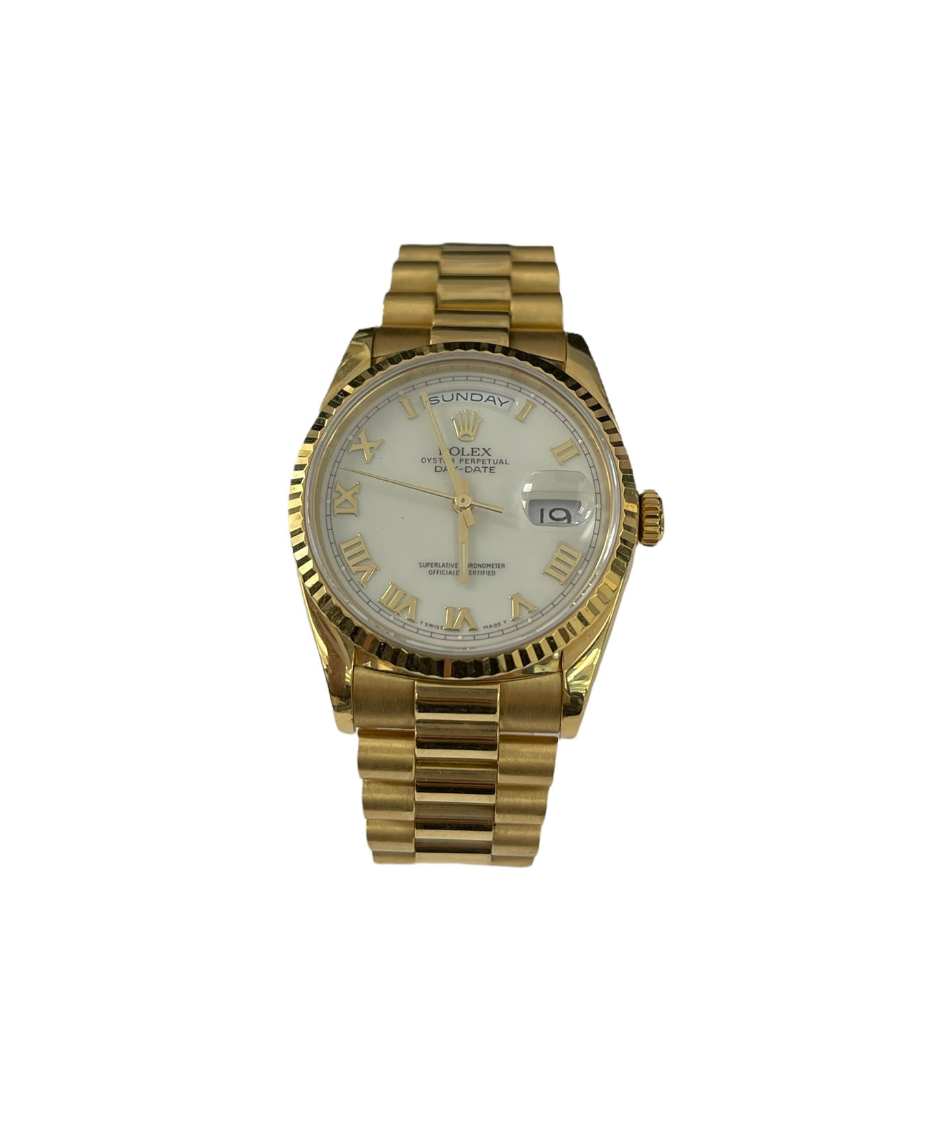 Rolex Day Date President Factory Roman Dial 18K Yellow Gold 36mm 18238