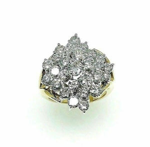 Stunning 5.00 Carats H VS Round Cut Diamond Anniversary Ring 14K Two Tone Gold