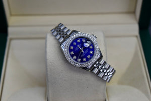 Rolex 26mm Lady Date-Just Diamond Dial and Diamond Bezel Watch Stainless Steel