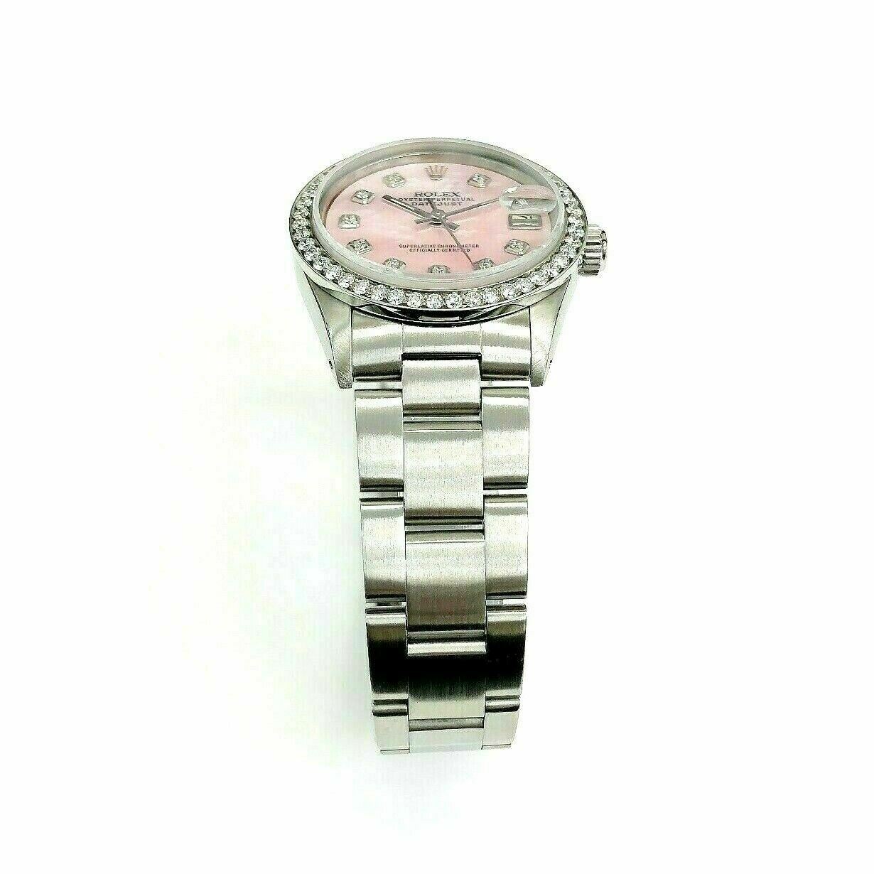 Rolex 31MM Lady Datejust Watch Stainless Steel Ref 68240 Diamond Dial and Bezel