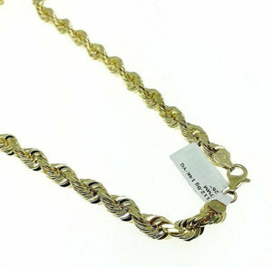 Large Solid 14K Gold St Barbara Medallion w Soild 7MM Rope Chain 6.31 Ounces