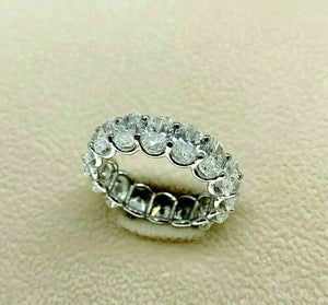 6.67 Carats t.w. Oval Diamond Eternity Ring Platinum .40Carat Each Custom Made
