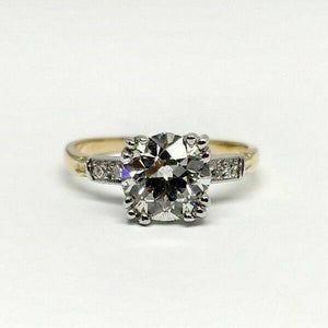 2.07Ct. Old European G SI1 EGL-USA Original Antique Diamond Engagement Ring