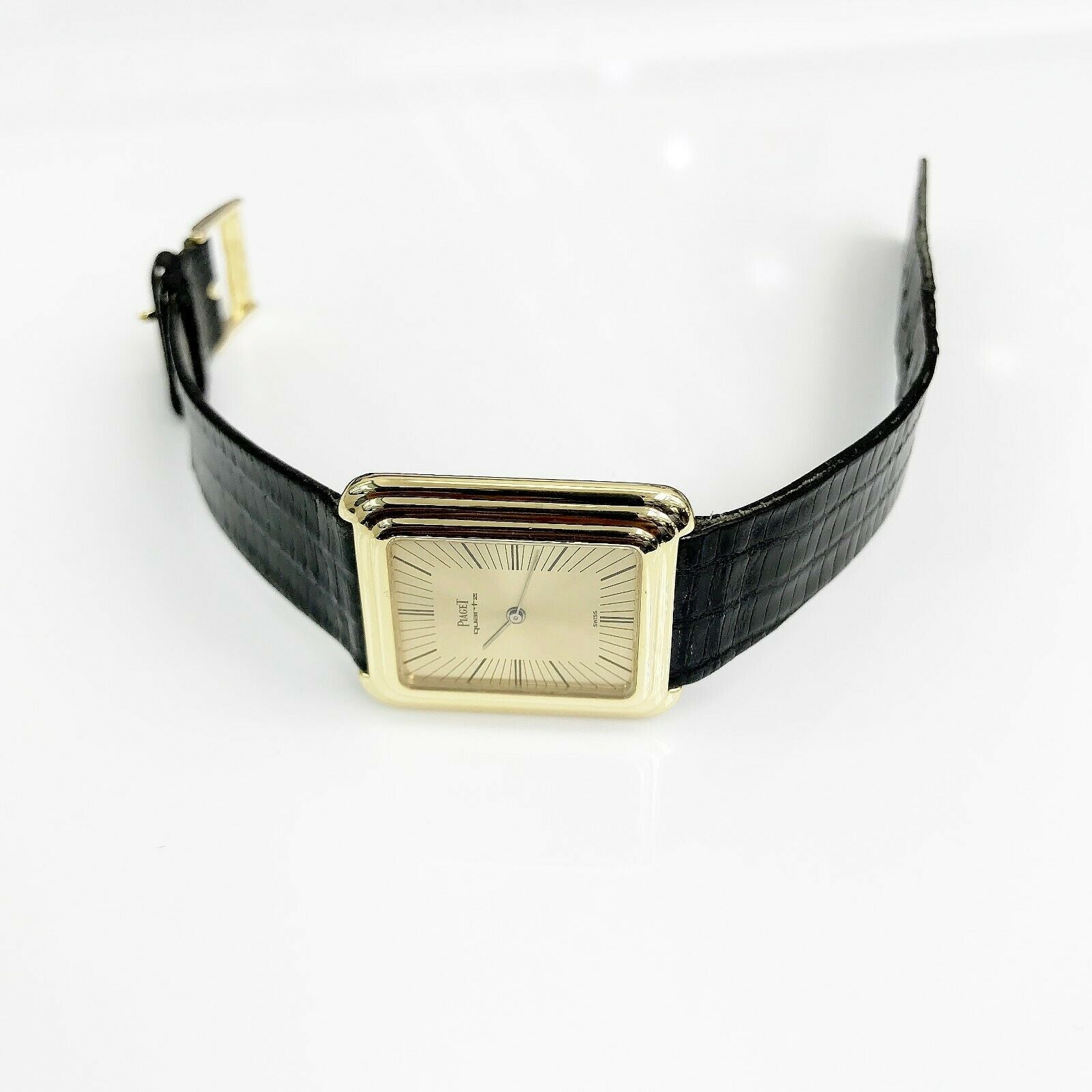 Vintage Piaget Protocole Solid 18 Karat Yellow Gold Quartz Watch 30 x 26MM