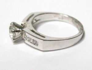 1.11 TCW Round & Princess Cut Diamond Engagement Ring Size 6 I SI-2 14k Gold