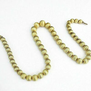 Gold Beaded Necklace Vintage Tiffany & Co Solid 18K 18 Inch 2.23 Oz 69.6 Gr