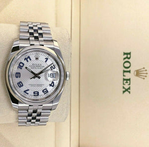 Rolex 36MM Datejust Watch Stainless Steel Ref # 116200 Box and July 2020 Card