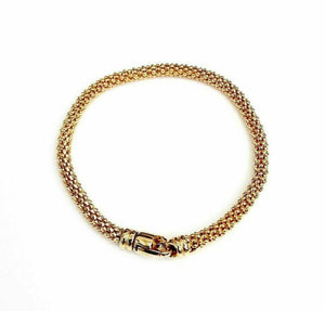 18K Rose Gold Diamond Cut Beaded Bracelet 4.50 MM Width 12.9 Grams