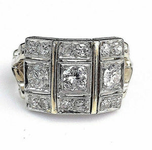 Antique Art Deco Diamond Wedding Engagement Ring Circa 1950's 1.00 Carats t.w.