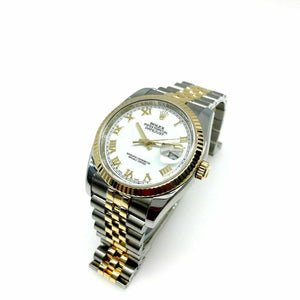 Rolex 36 MM Datejust Watch 18K Yellow Gold Stainless Steel Ref 116233 Z Serial