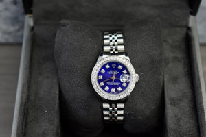 Rolex 26mm Lady Date-Just Diamond Dial and Diamond Bezel Watch Stainless Steel