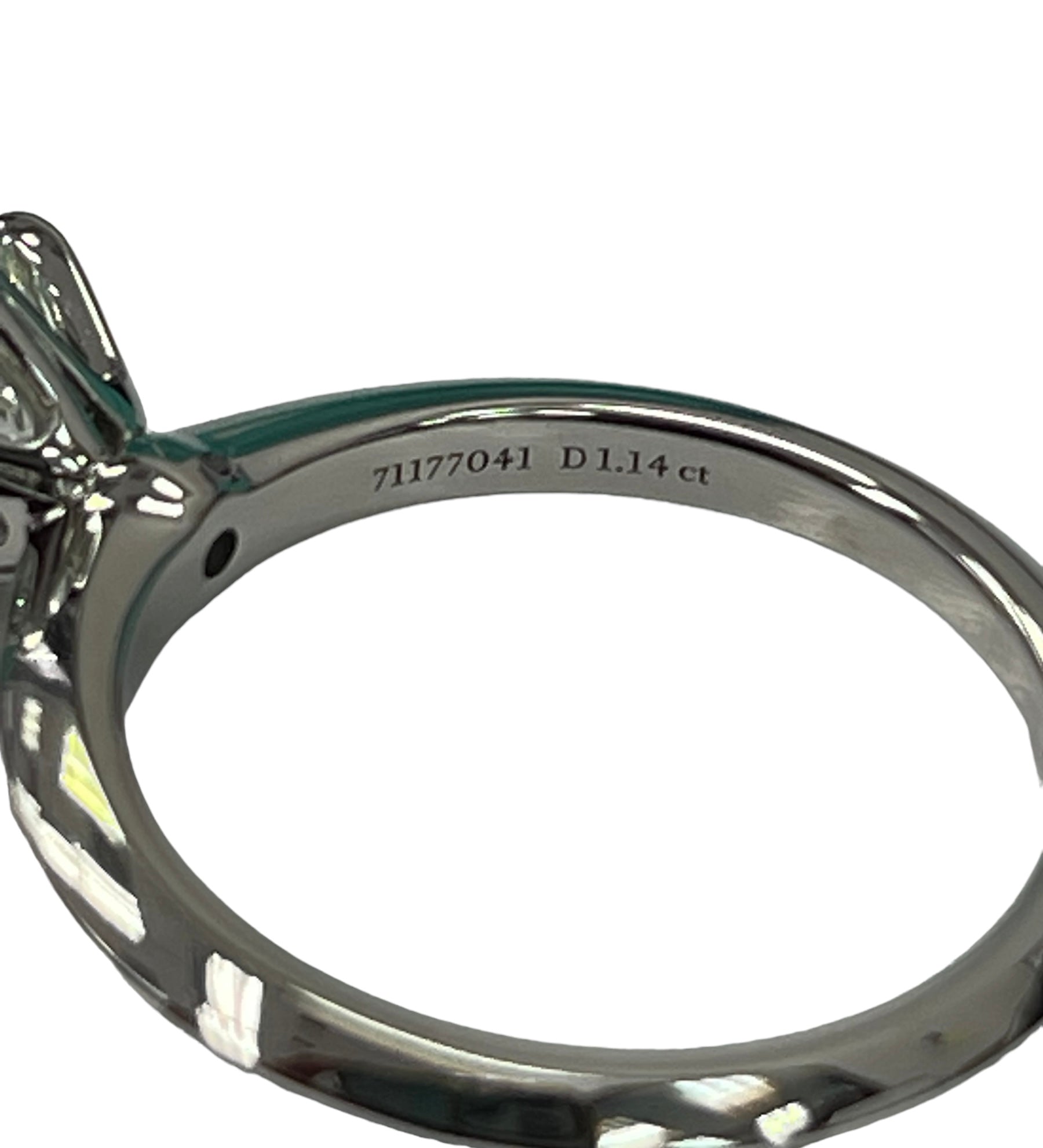 Tiffany & Co. Round Brilliants Engagement Ring 1.14cts H-VS1 Platinum