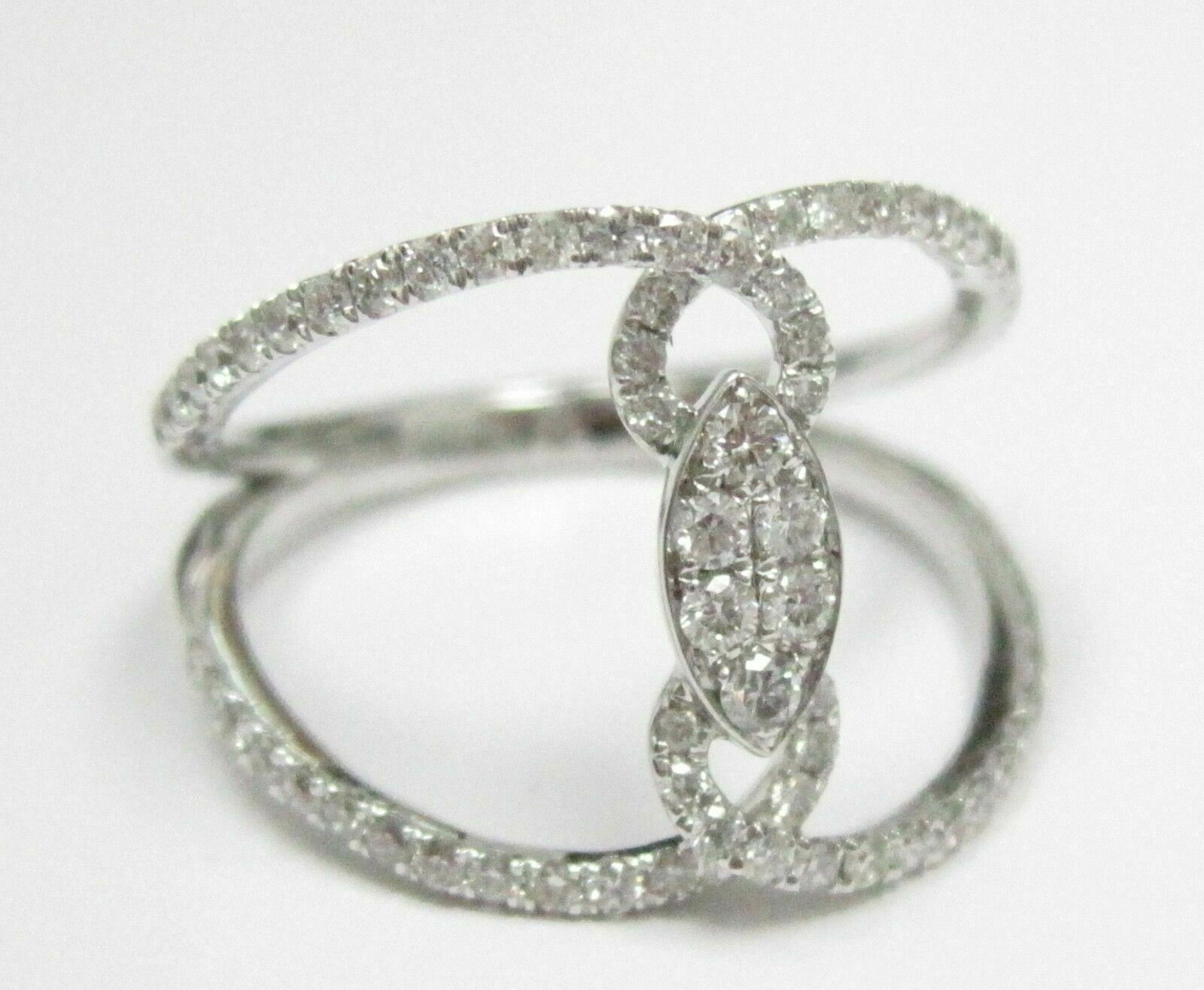 .68 TCW Round Brilliant Cut Micro Slim Diamond Ring G SI1 18kt White Gold