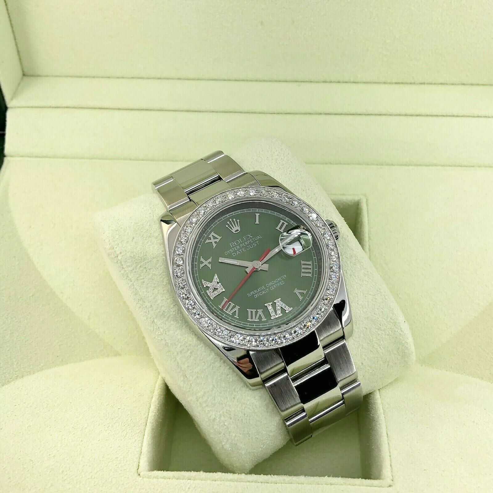 Rolex 36MM Turn-O-Graph Datejust Gold Steel and Diamond Watch Ref # 116264