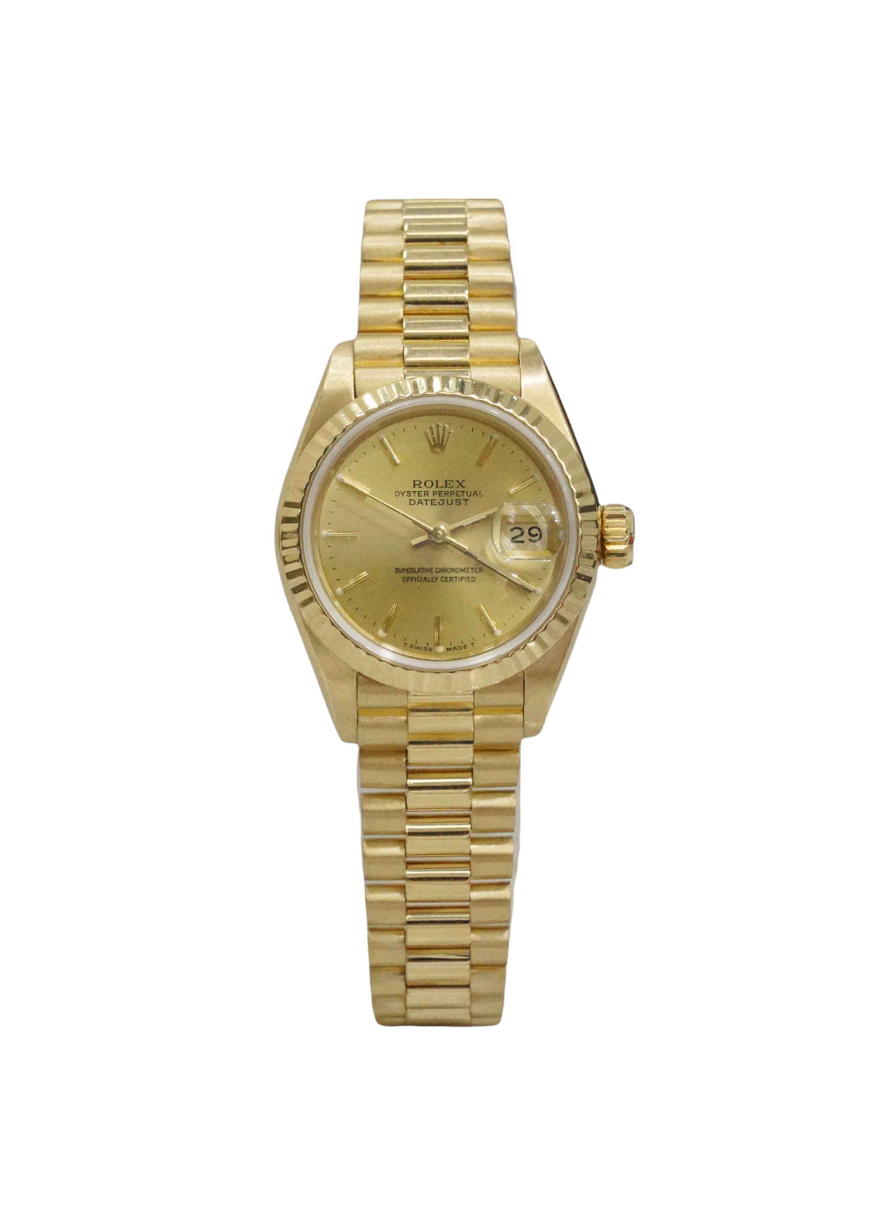 Rolex Day Date 26MM Champagne 18 Karat Yellow Gold Watch Ref # 69 – NGDC.LA