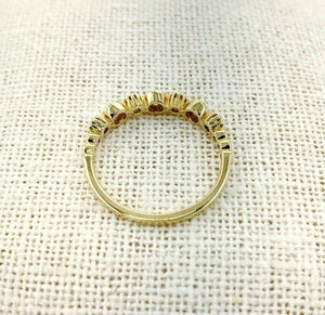 0.50 Carats t.w. Diamond Stack Ring/Wedding Band 18K Yellow Gold Round Diamonds