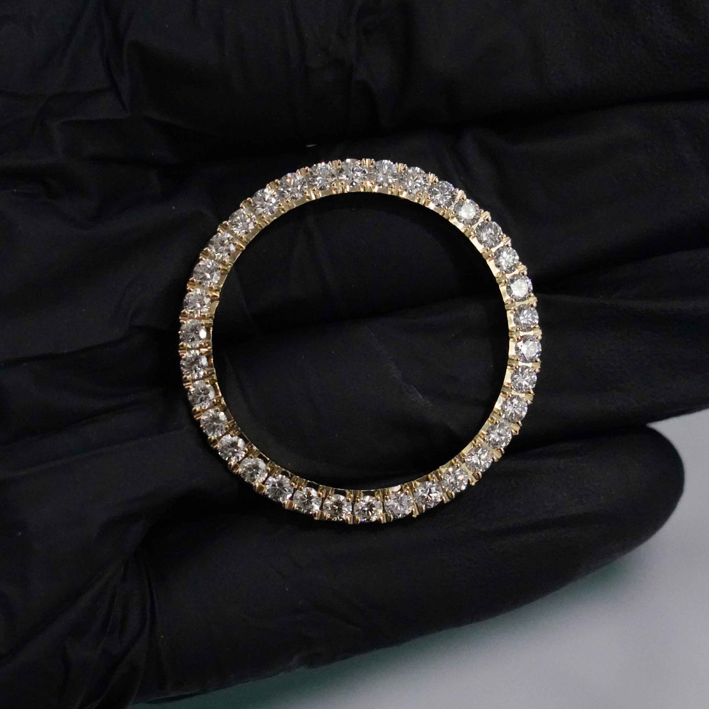 Rolex Diamond Bezel replacement for 36mm 3.37 Carats 3 .0mm
