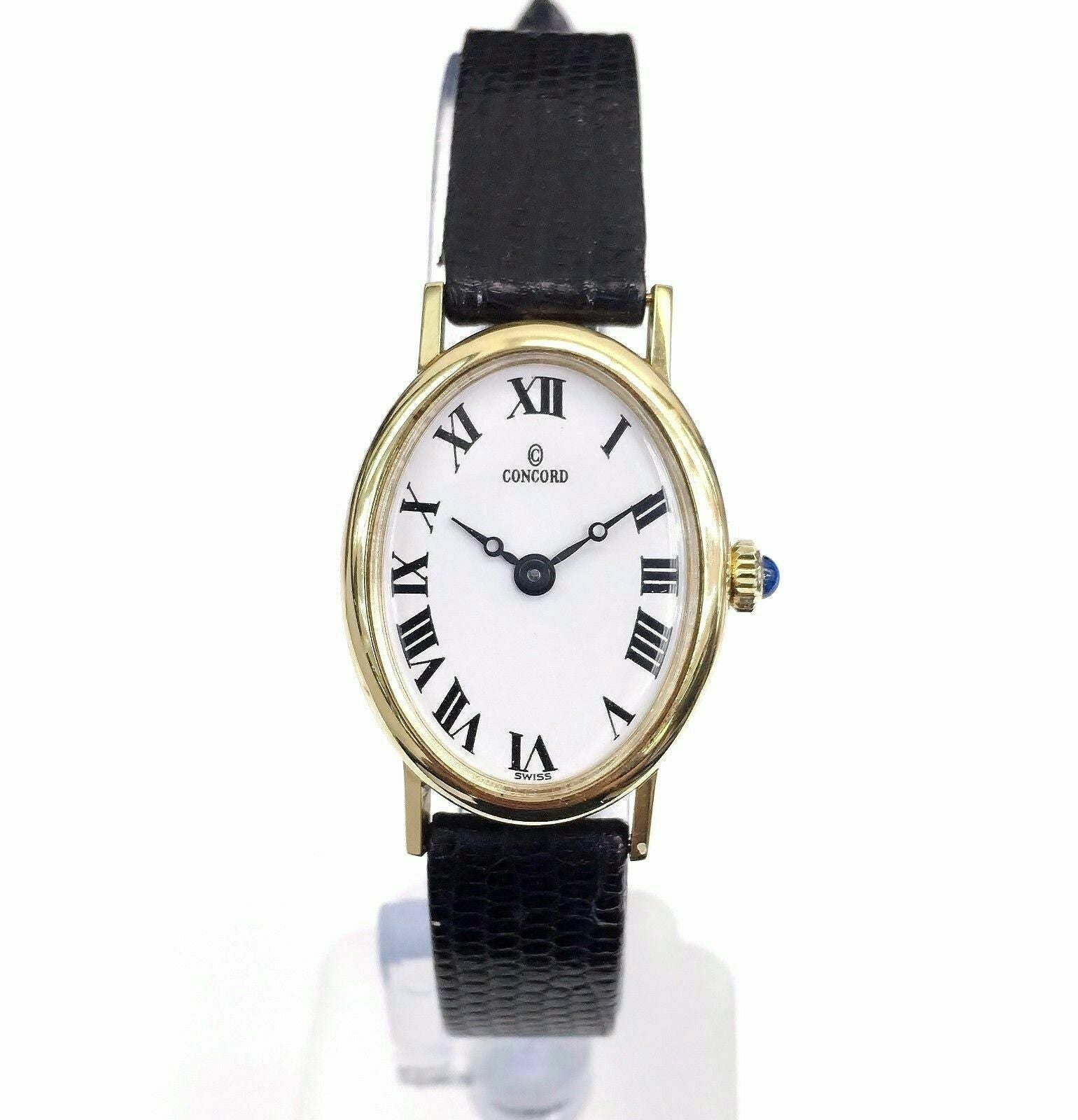 Concord 14K Gold Solid Ladies Dress Watch Manual Wind Original Leather Band NGDC.LA Concord 14K Gold Solid Ladies Dress Watch Manual Wind Original Leather Band NGDC.LA