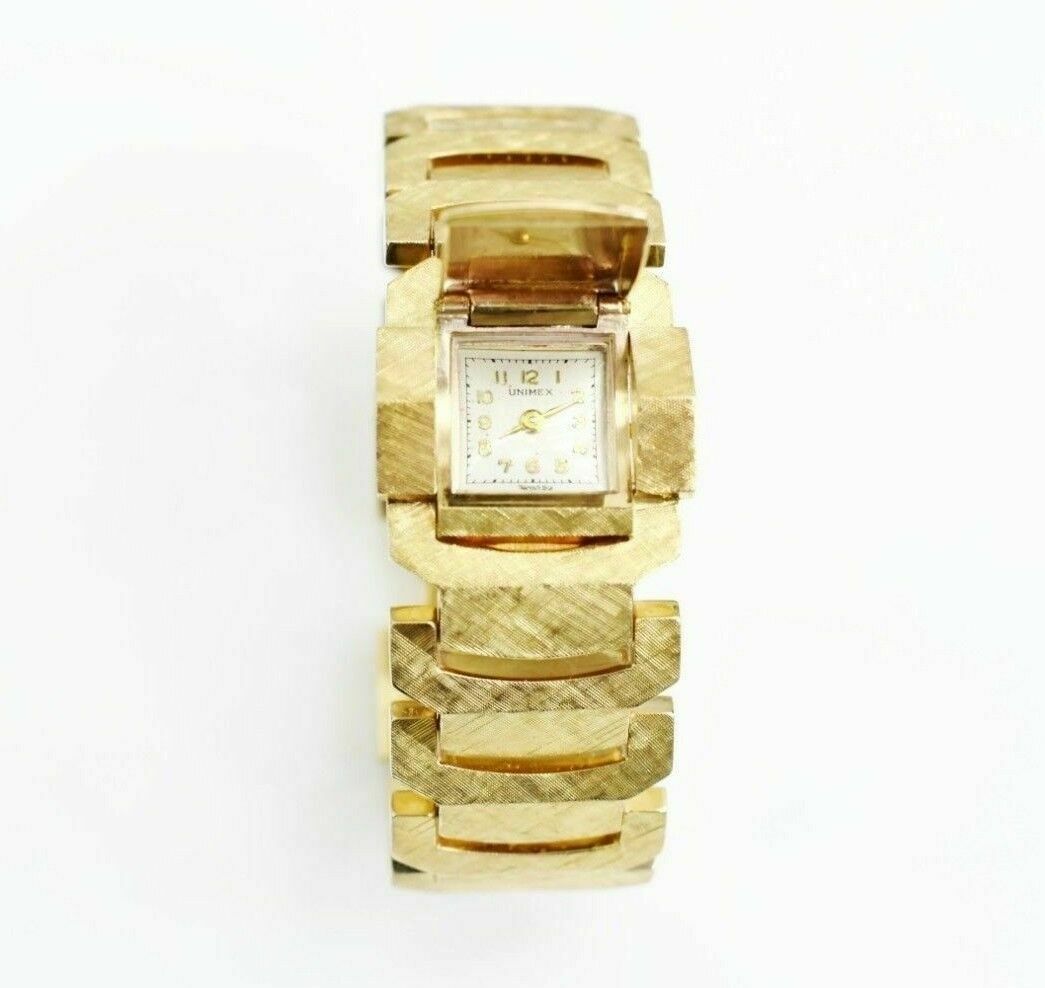 UNIMEX 14K Yellow Gold Bracelet Watch