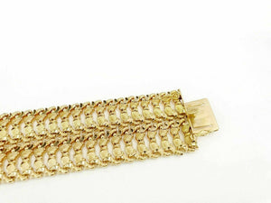 18K Yellow Gold Vintage Bracelet ITALY Design 7.5"