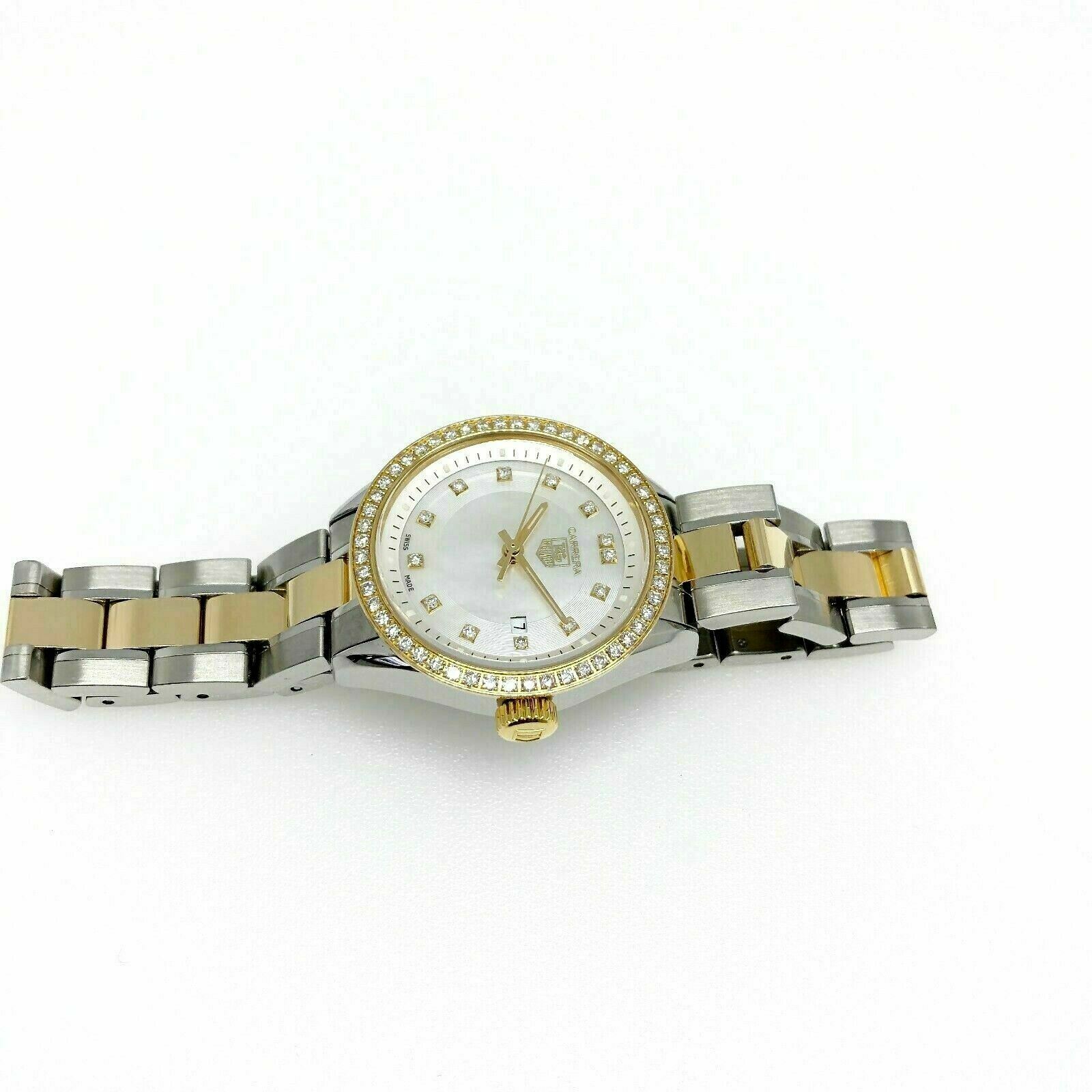 Tag Heuer 29MM Lady Carrera 18K Yellow Steel Watch Factory MOP Dial and Bezel