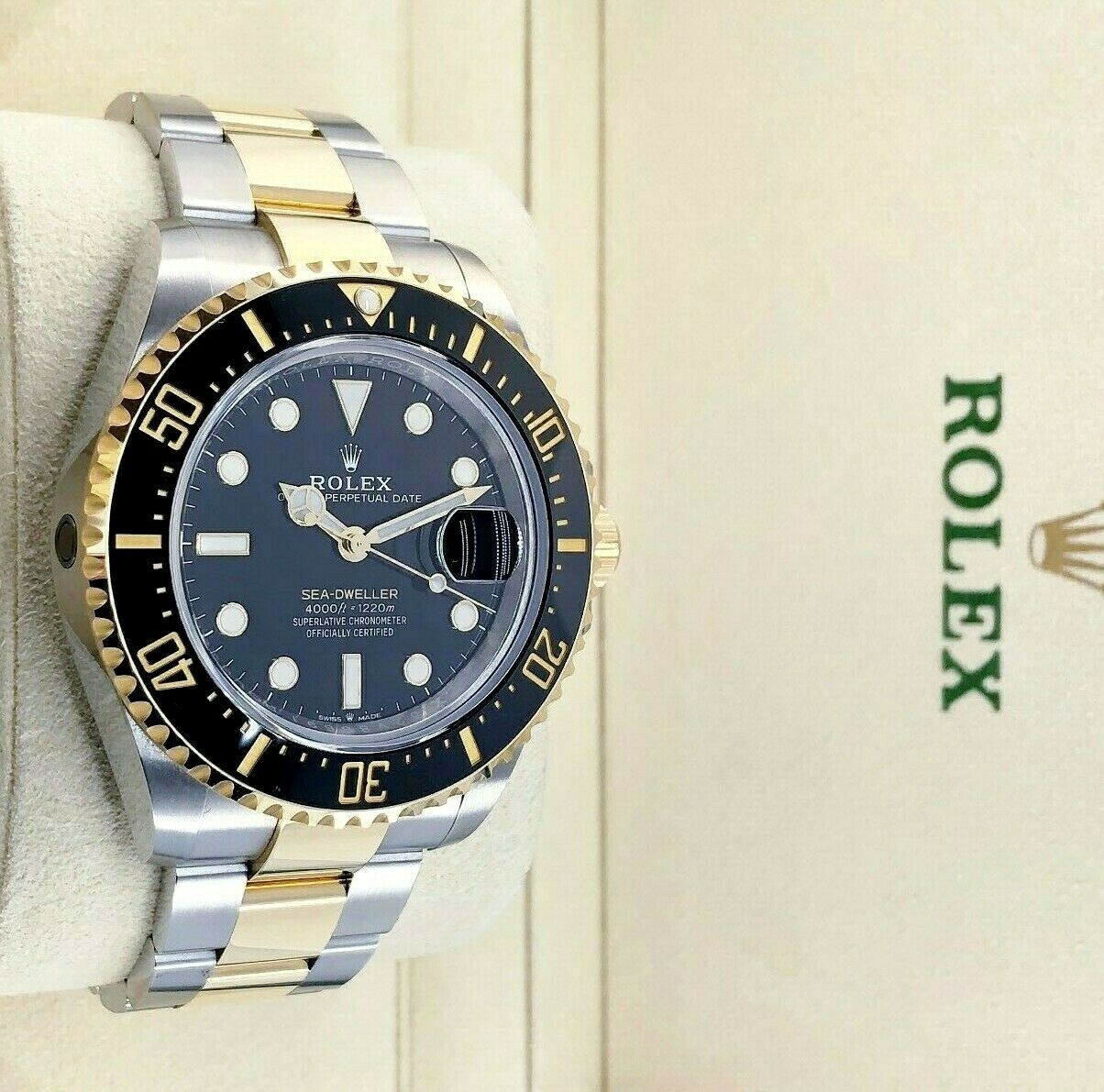 Rolex Sea 43mm Ceramic 18K Gold Stainless Watch Ref 126603 Box Card 2019 – NGDC.LA