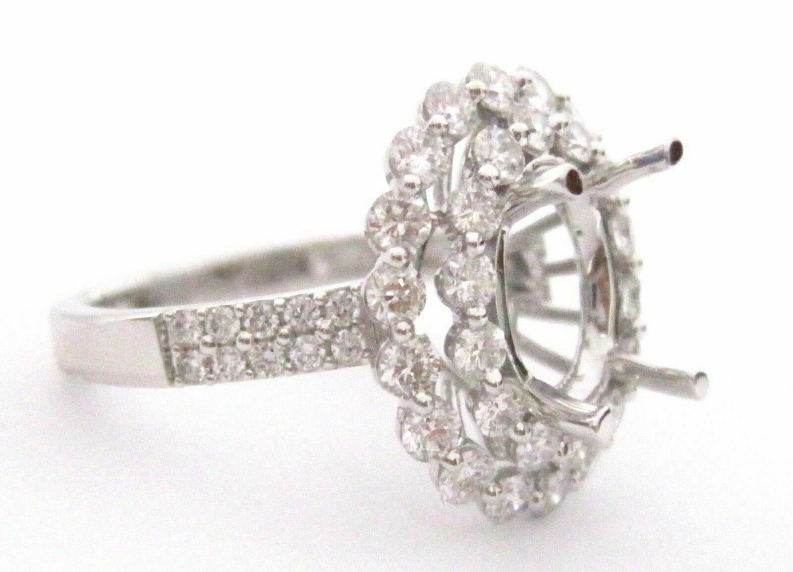4 Prong Semi-Mounting Engagement Ring for Round or Oval Diamond 18k F-VS2