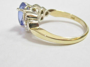 1.94 TCW Natural Pear Tanzanite & Diamond Accents Solitaire Ring Size 6.25