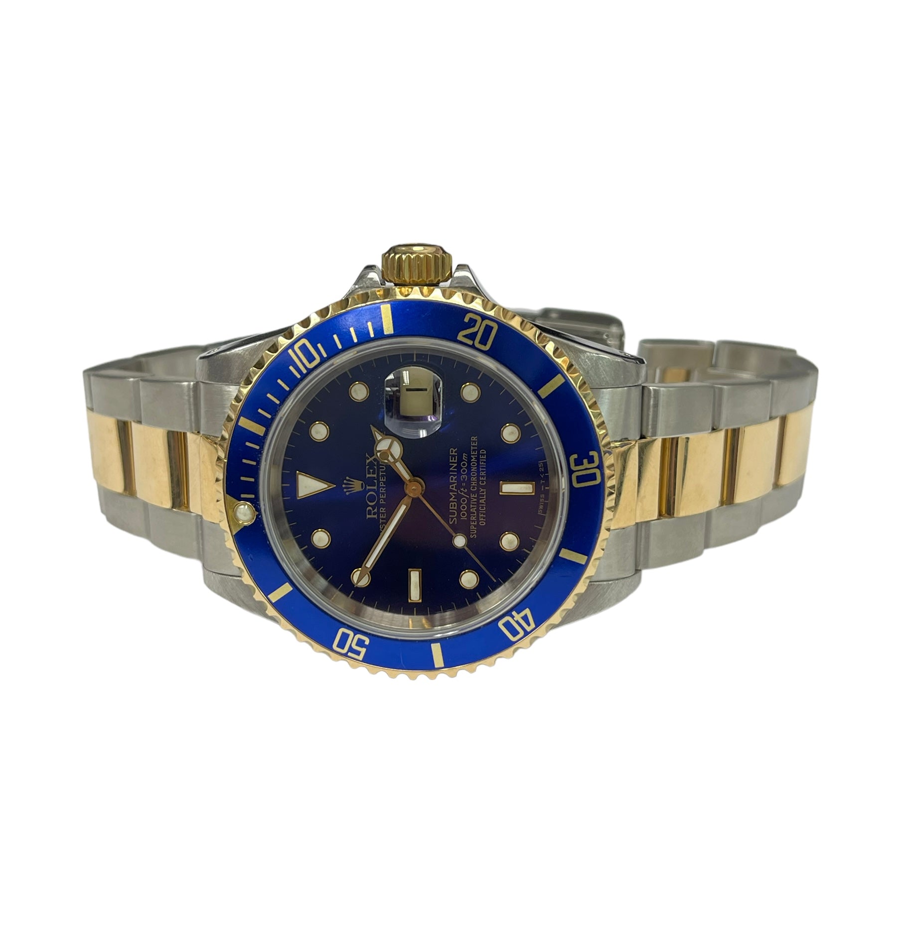 Rolex Submariner 40MM Two Tone 18K Gold Steel Date 16613