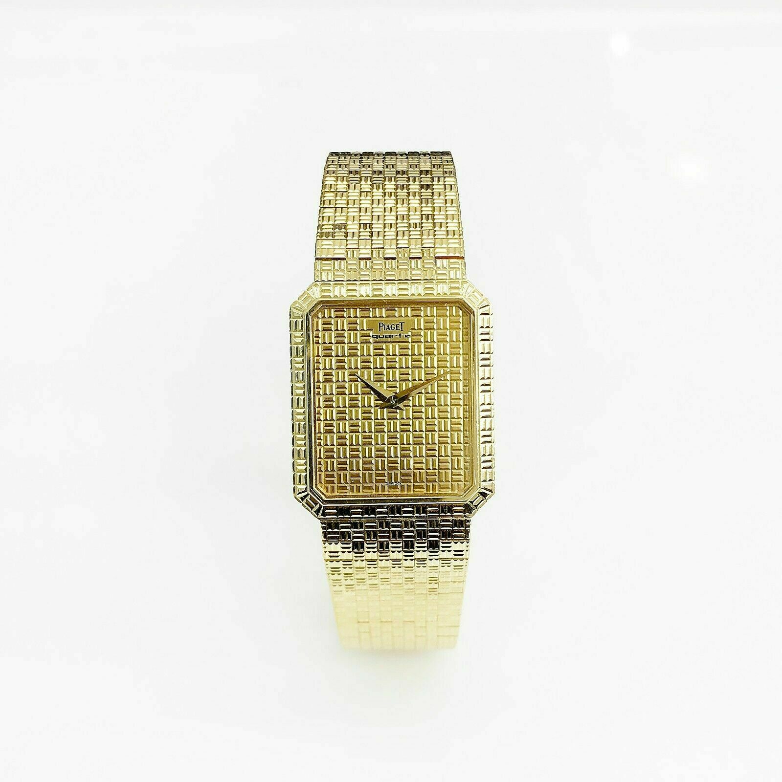 Vintage and Rare Piaget Solid 18 Karat Yellow Gold Quartz Watch 2.80 Ounces 80's