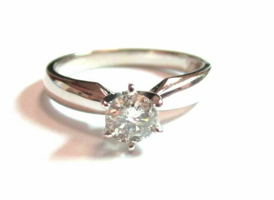 .41ct Round Brilliant Cut Diamond Solitaire Engagement Ring I-SI2 Size 5.5