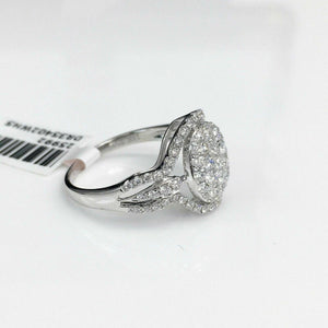 1.24 Carats t.w. Diamond Anniversary/Wedding Ring 18K Gold Brand New Very Shiny