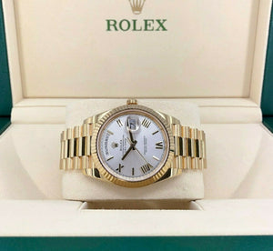 Rolex 40 mm Day Date II President 18K Yellow Gold Watch Box and Card Ref 228238