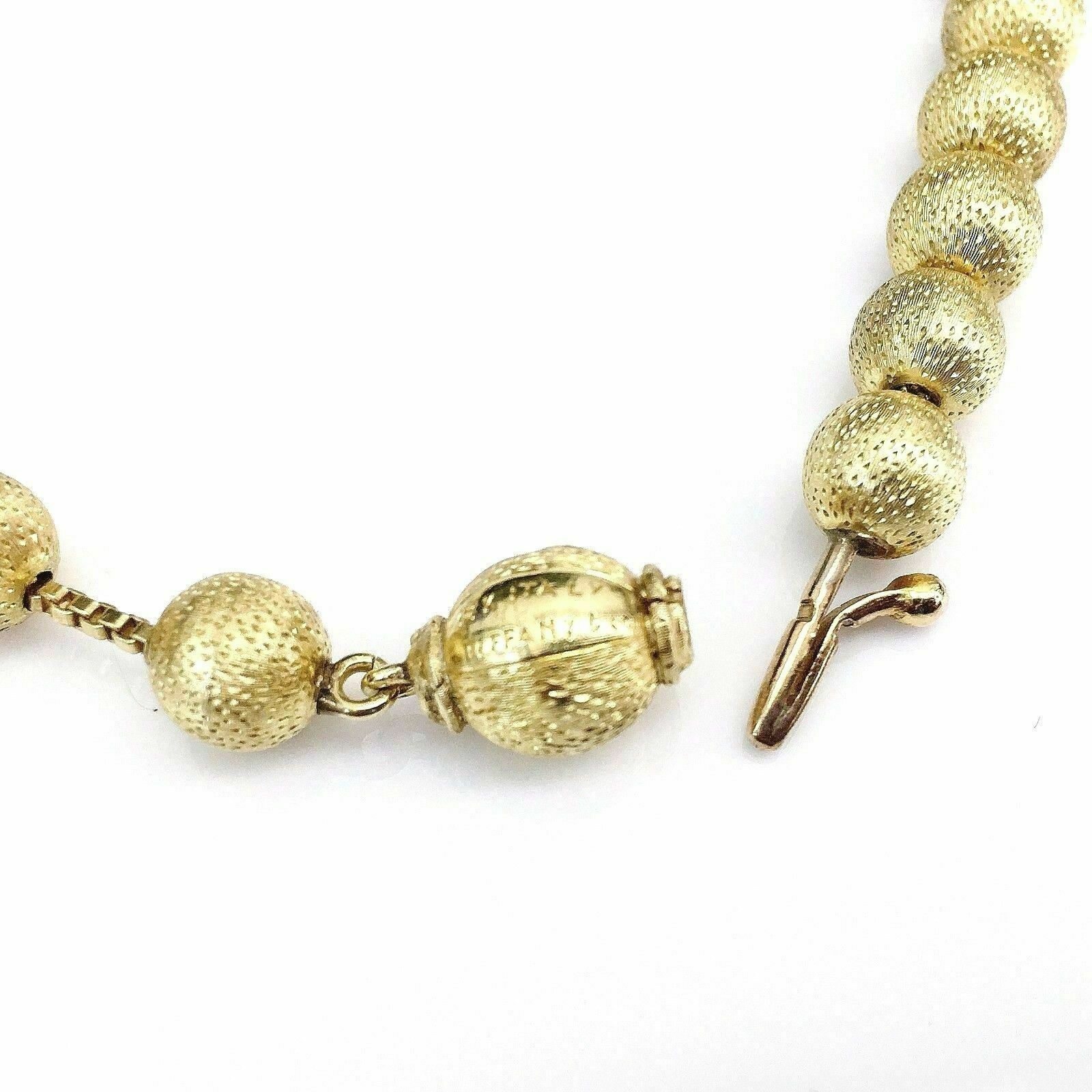 Vintage Tiffany & Co Solid 18K Gold Beaded Necklace 18 Inch 2.23 Oz 69.6 Gr