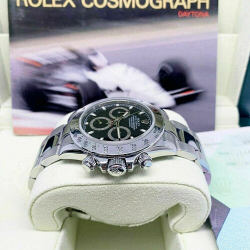 Rolex 40MM Daytona Stainless Watch Ref # 116520 Z Engraved Serial Box Papers