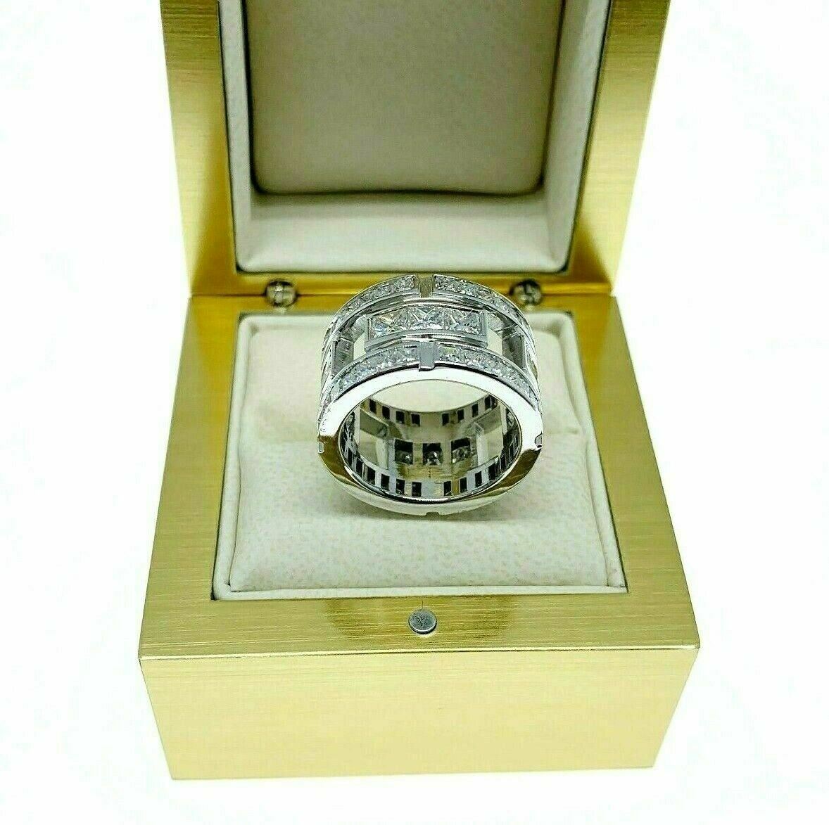 6.00 Carats t.w. Diamond Eternity Anniversary Ring 14K Gold G Color Diamonds