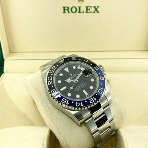 Rolex 40MM Ceramic GMT Master II Batman Stainless Steel Watch Ref 116710BLNR