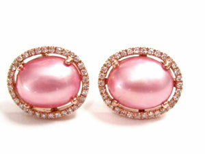 UXQ 14K Solid Gold Pearl Earrings Gold Freshwater UXQ 14K Solid Gold Pearl Earrings Gold Freshwater