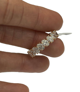 Oval Brilliants Eternity Diamond Ring Rose Gold 18kt