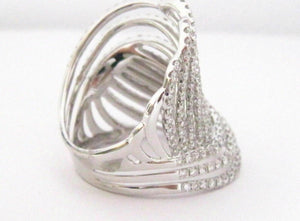 2.55 TCW Round Brilliant Huge Hallow Diamond Ring Size 7 G VS1 18k White Gold