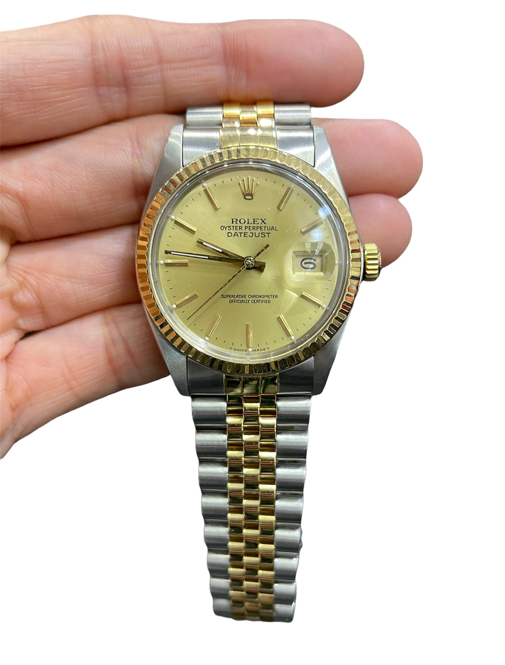 Rolex Datejust 36mm Champagne Dial 16013
