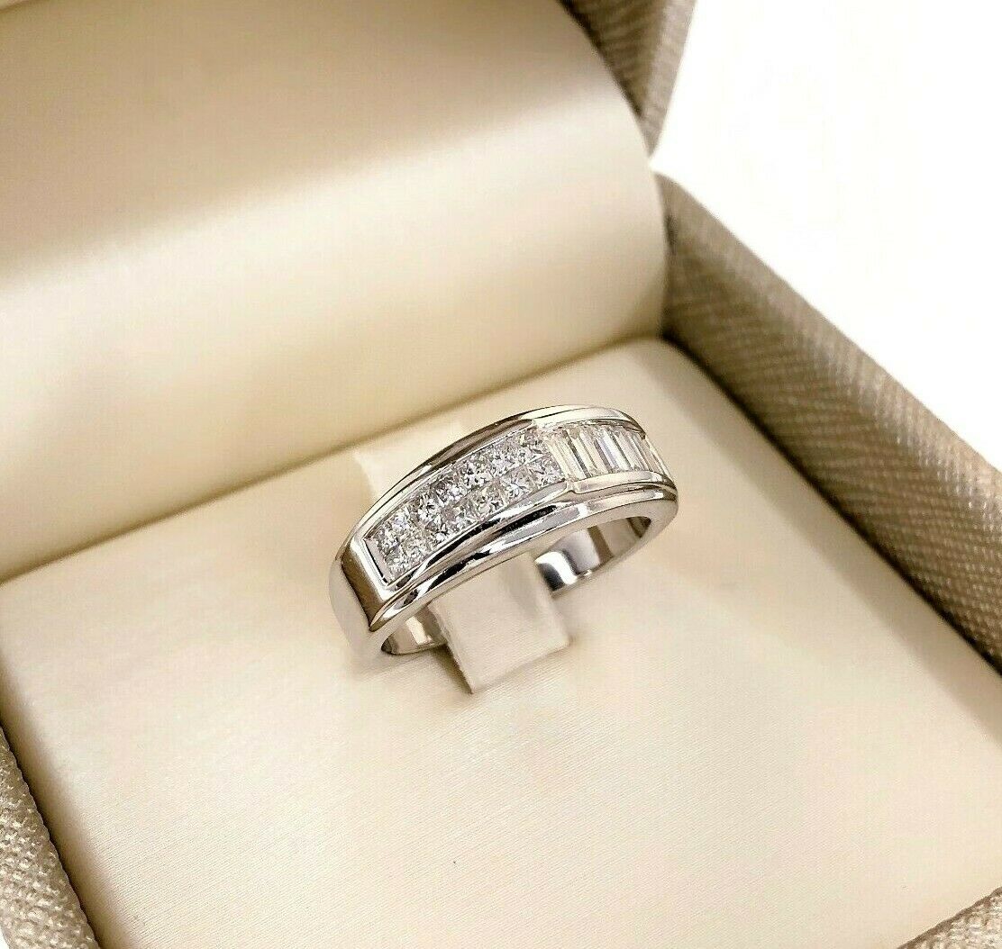 0.72 Carats G VS Diamond Invisible Set Anniversary/Wedding Ring 14K Gold
