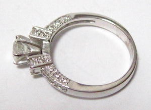 1.09 TCW Round Diamond Solitaire Engagement/Anniversary Ring Size 7 G VS2 14k