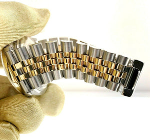 Rolex 36MM 18K Gold and Steel Datejust Diamond Dial & Bezel Jubilee Band Watch