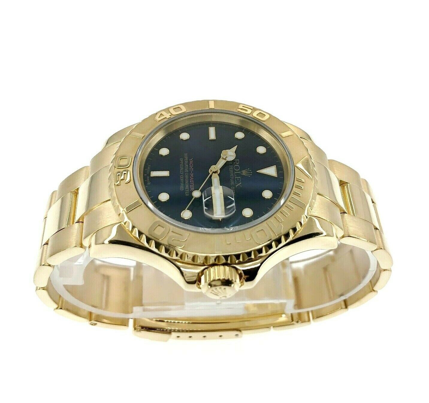 Rolex 16628 Yacht Master 16628 Blue Dial 18K Yellow Gold (46549