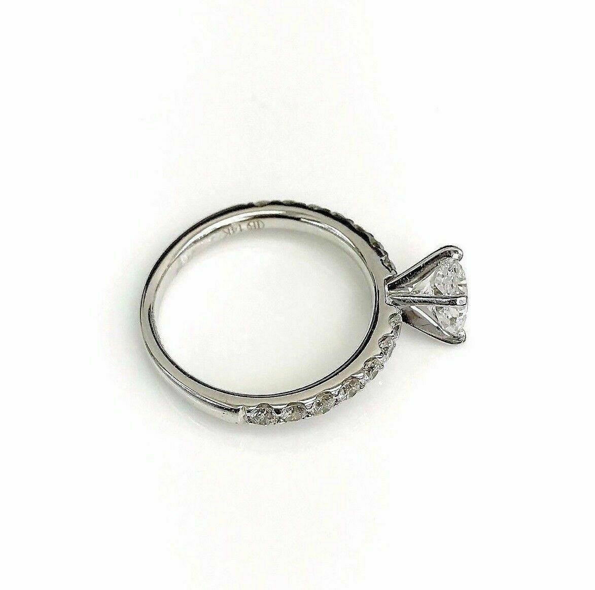1.29 Carats GIA Diamond Engagement Ring 0.75 D SI1 GIA Cushion Center Stone 14K